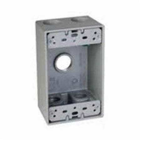 Mulberry Electrical Box, 18 cu in, Outlet Box, 1 Gang, Aluminum, Rectangular 30215